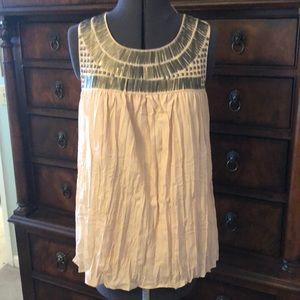 Kenar Sleeveless Crinkle Metal Detail